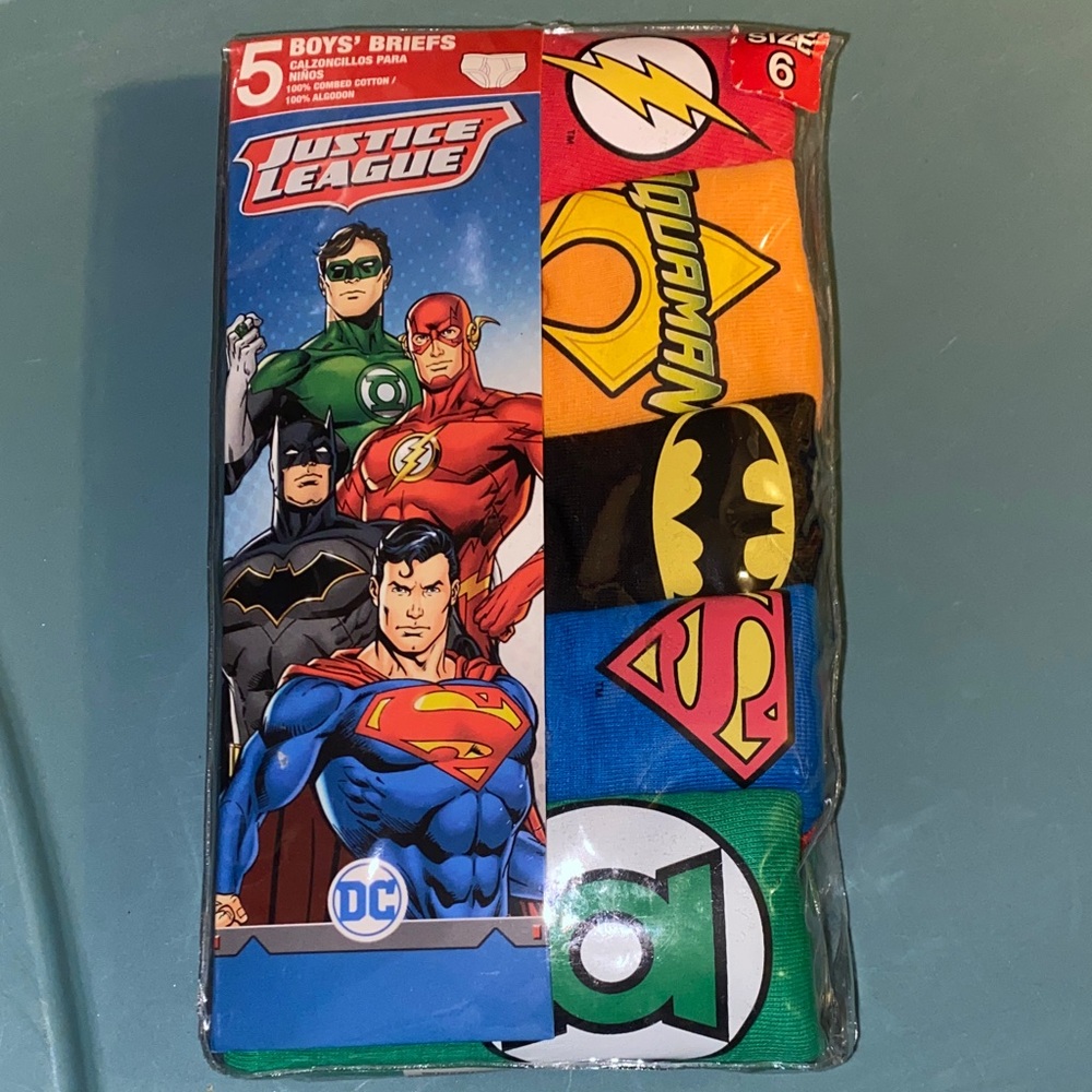 DC Justice League Boys' Briefs 5-Pack